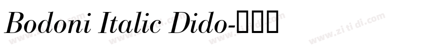 Bodoni Italic Dido字体转换